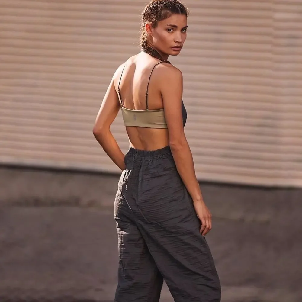 Free People Gray Huddle Up Jumpsuit Sz S